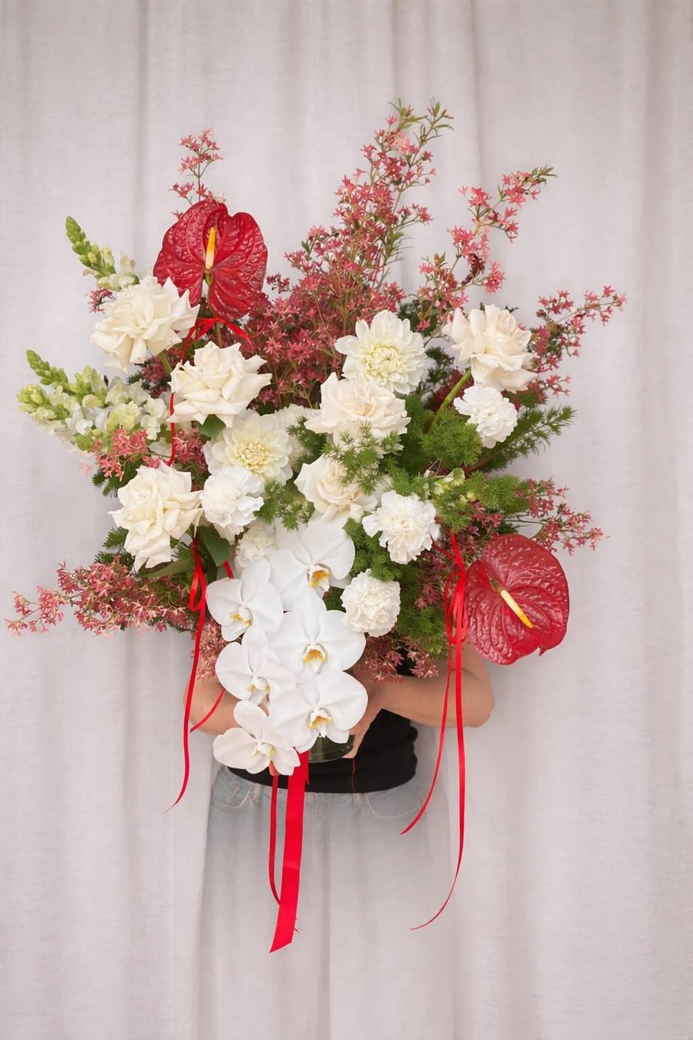 Candy Cane Christmas Flowers