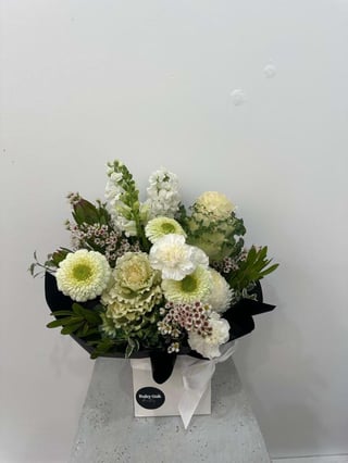 Elegant Whites/Greens Boxed Arrangement