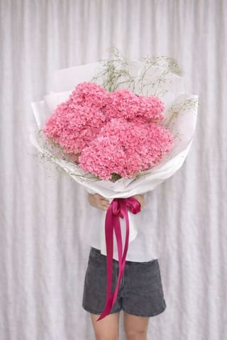 Preserved Pink Hydrangea Bouquet