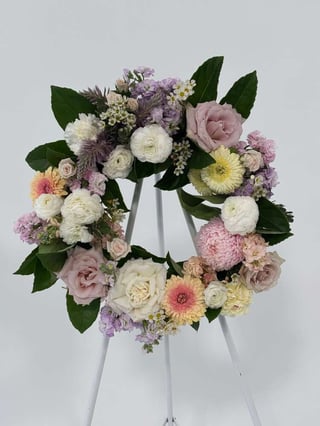 Funeral Wreath - Pastels